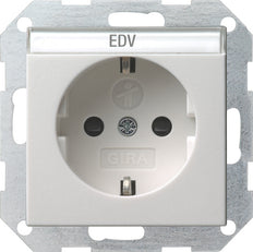 Gira System 55 Wall Socket Outlet (WCD Switchgear) - 046203