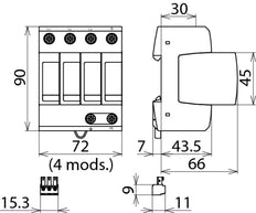 DEHN DEHNguard Mains Surge Protector - 952405