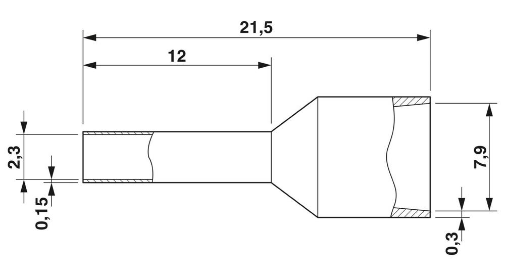 Phoenix Contact Wire End Sleeve - 3201987 [100 Pieces]