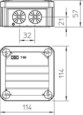 OBO T-Box Surface Mounted Box Wall/Ceiling - 2007803
