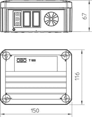 OBO T-Box Surface Mounted Box Wall/Ceiling - 2007809
