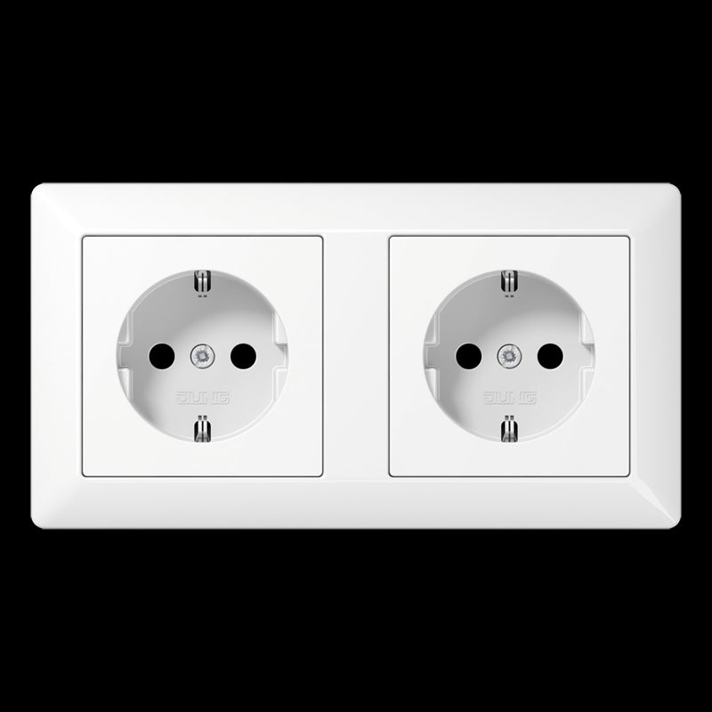 Jung AS500 Wall Outlet Box (WCD Switchgear) - AS1520-2WW