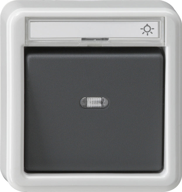 Gira Splash Proof Surface-Mounted Push Button - 015235