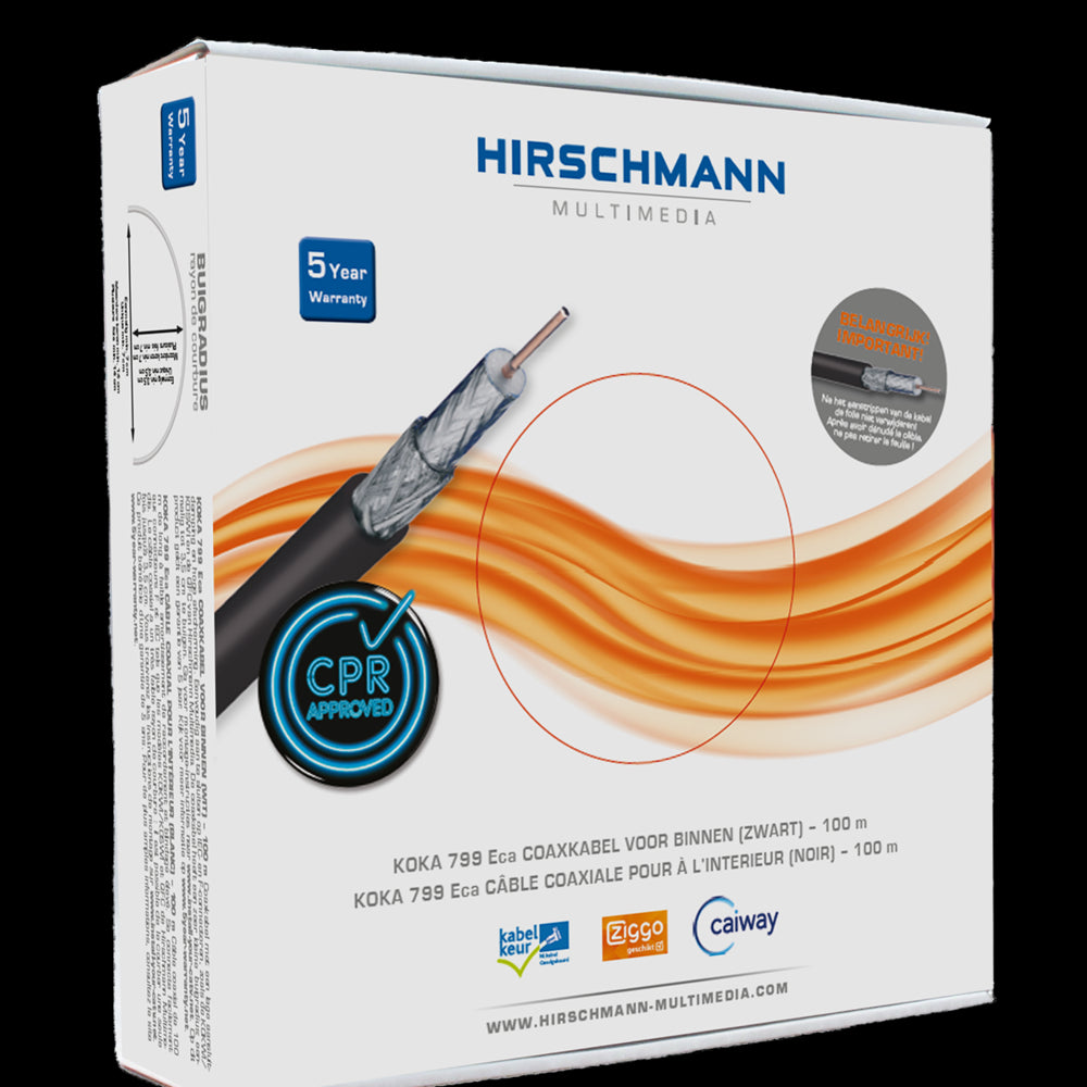 Hirschmann Multimedia KOKA Coaxial Cable - 298799102 [100 Meters]