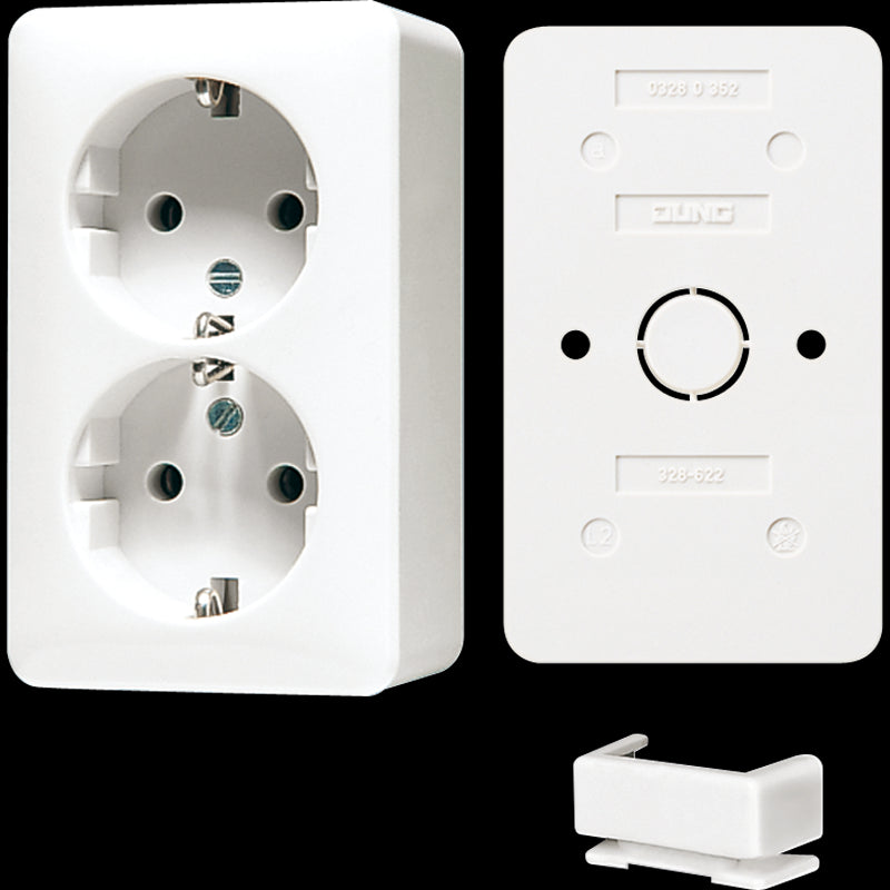 Jung AP600 Wall Outlet Box (WCD Switchgear) - B6020AWW