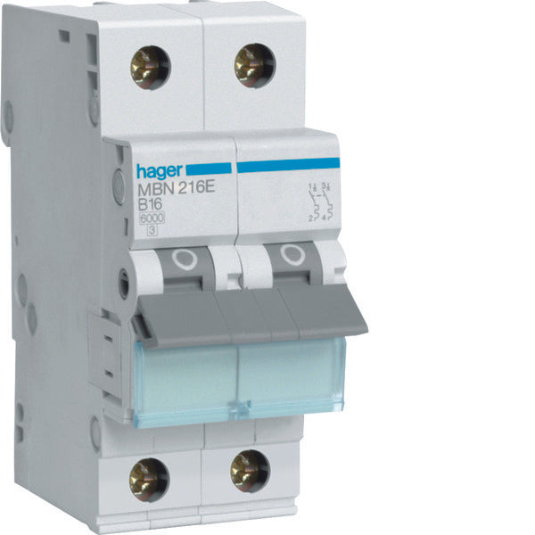 Hager MBN Circuit Breaker - MBN216E
