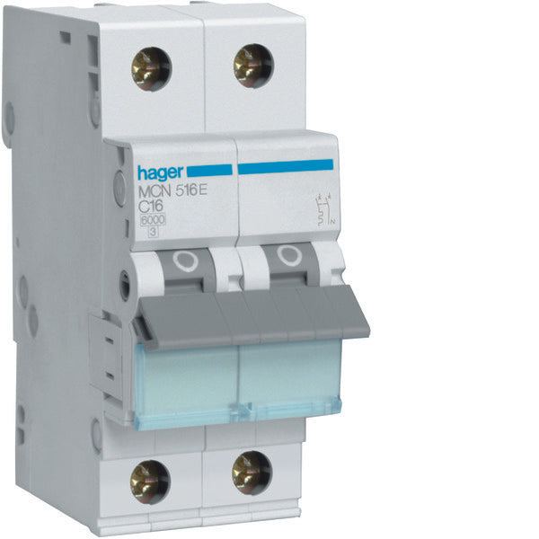 Hager MCN Circuit Breaker - MCN516E