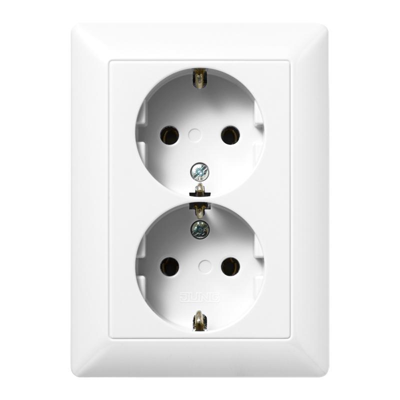 Jung AS500 Wall Outlet Box (WCD Switchgear) - AS5022NUWW
