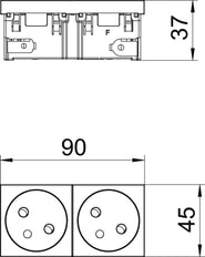 OBO STD Wall Outlet Box (WCD Switchgear) - 6120672