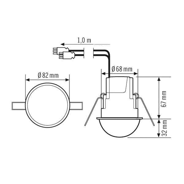 ESYLUX Compact Express Motion Switch (Complete) - EP10510700