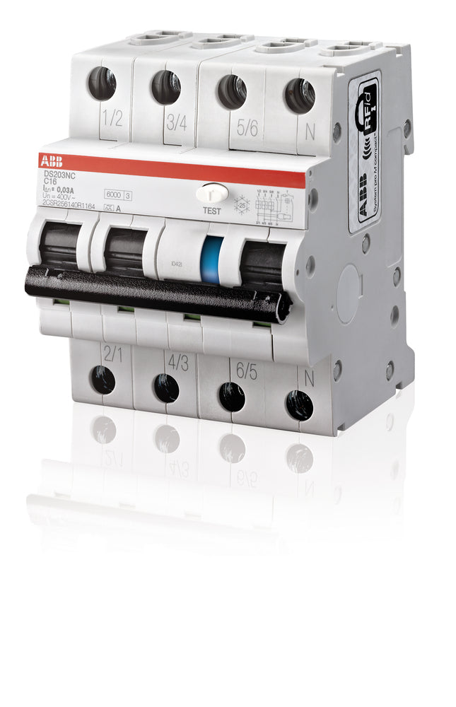 ABB DS203NC K32 4-Pole RCBO 32A 30mA Type A 6kA - 2CSR256140R1327