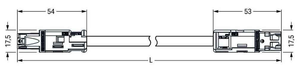 Wago Patch Cord Adjustable Building Installation - 774-9973/006-105