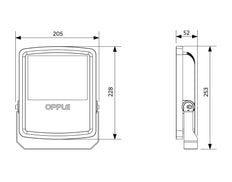 Opple LED Floodlight Downlight/Spotlight/Floodlight - 543017011700