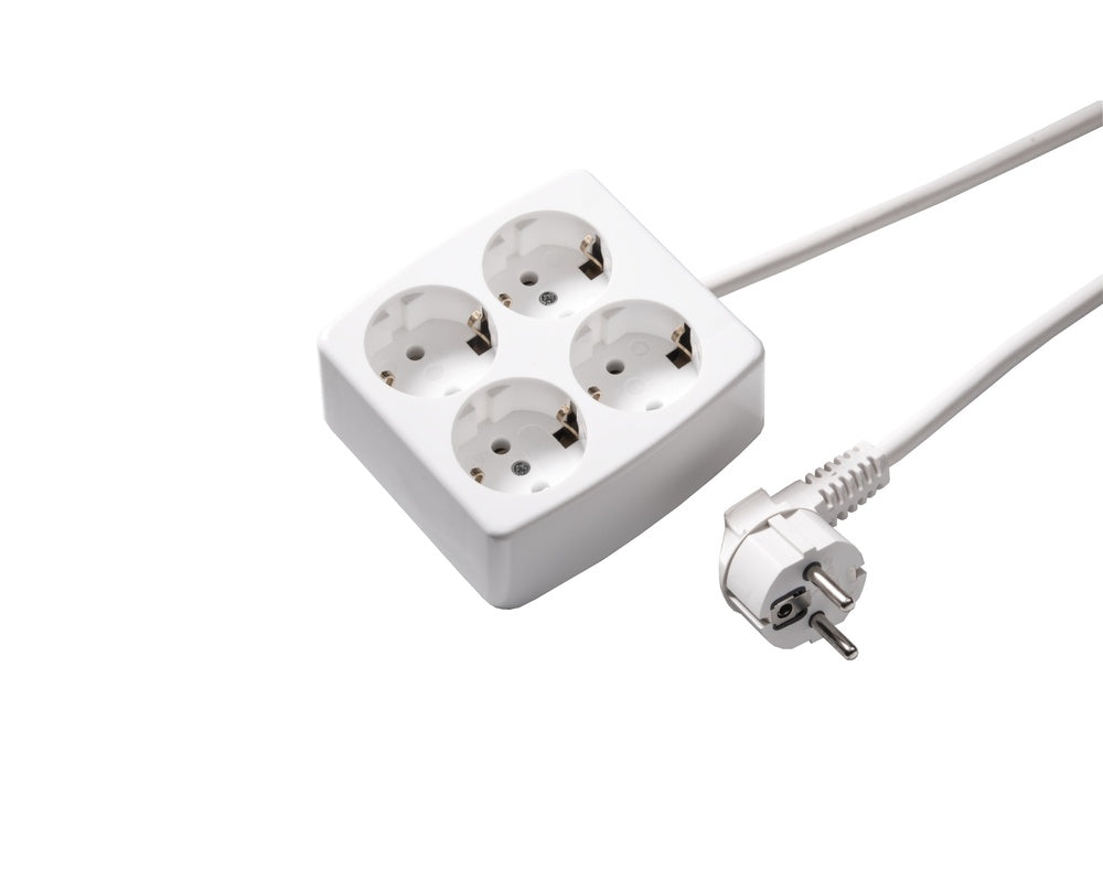 Four Way Socket Roma Martin Kaiser 4-Way Socket With Earth Contact 5M Cable Arctic White (E ...
