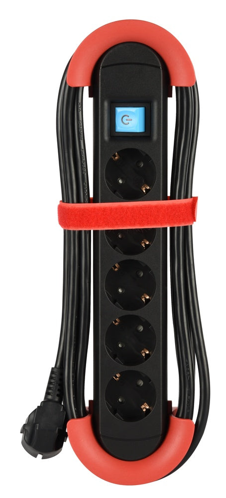 Bach Indoor Hook 5X 230V RA with Switch 5M RA Black - 500.100
