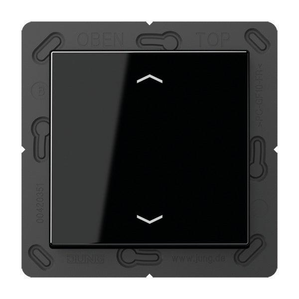 Jung EnOcean A500 Black 2-Channel Radio Wall Transmitter - ENOA590PSW