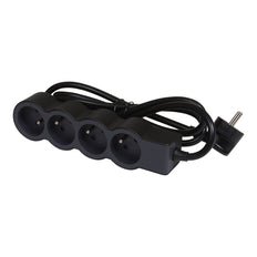 Legrand Standard Socket 4x2P With 1.5M Cord Black - 049478 [10 Pieces]