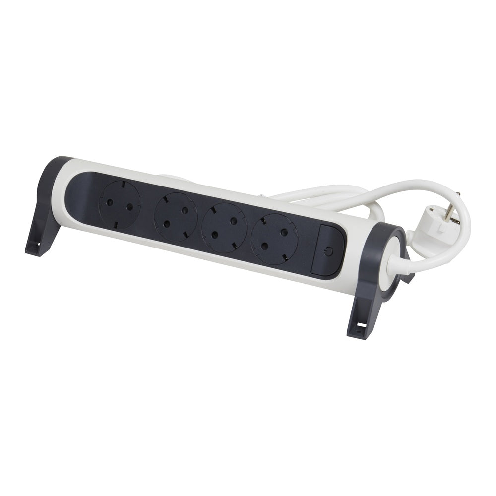 Legrand Premium 4-Way Rotary Mountable Socket 1.5m Cord (European Sock ...