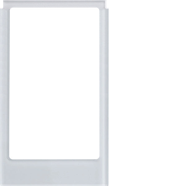 Large Angular Glass Design Frame Polar White - WD2231