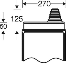 Hensel Mounting Flange Wall Size 2 - With Input Grommet 1x 72mm - FP FG 272