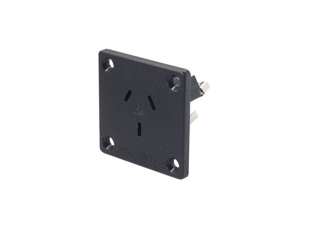 Martin Kaiser Flush-Fitting Socket Type I 10Amp/250V Black - 384/SW [35 Pieces]