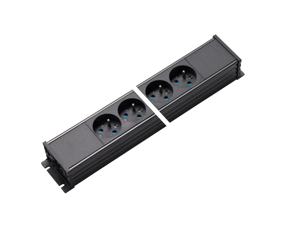 Martin Kaiser 6-Way Power Outlet Strip With Shutter Input Output - 1254/6-2/SW [10 Pieces]
