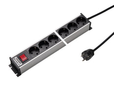 Martin Kaiser Aluminum Power Outlet Strip 12 Way Earthing Contact Switch - 1301KZL12SW15 [10 Pieces]