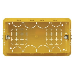 Bticino 4 Module Square Yellow In-wall Box 130x71x52mm - BT504E [5 pieces]