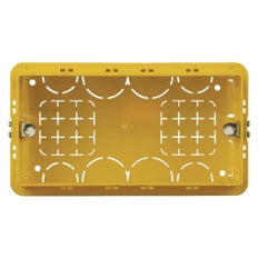 Bticino 4 Module Square Yellow In-wall Box 130x71x52mm - BT504E [5 pieces]