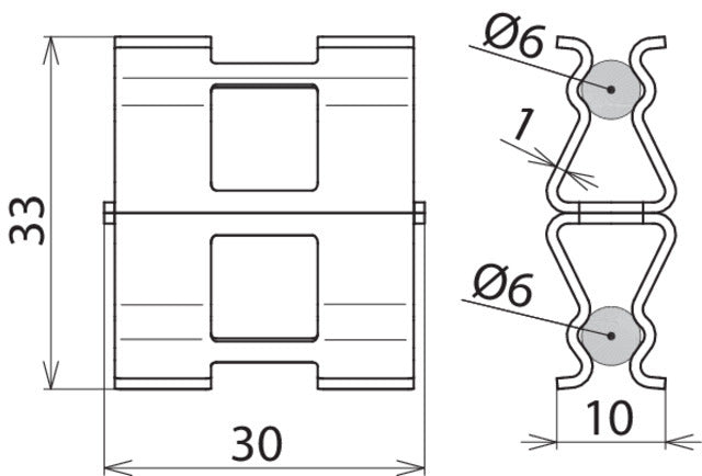 Dehn Rebar Clamp St Bare For Rd 6 Mm - 308134 [2 pieces]