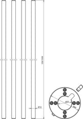 Dehn Fixing Set For Lateral Air Terminal Rods Al D10mm L - 819183