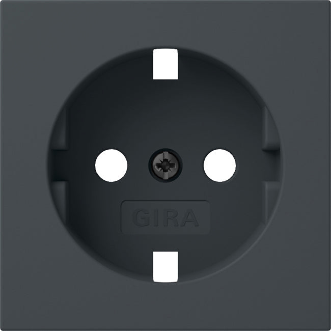 Gira System 55 Anthracite Schuko Socket Cover Plate - 492028 [2 pieces]