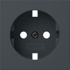 Gira System 55 Anthracite Schuko Socket Cover Plate - 492028 [2 pieces]