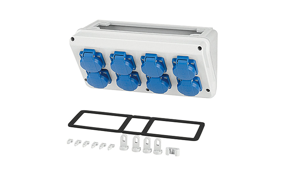 Hensel MI Connection Box 8x16A 2P PE 230V Schuko 300mm - Mi CB 18 ...