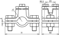 Dehn Earthing Pipe Clamp With Connection Clamp MCI St/tZn - 407100