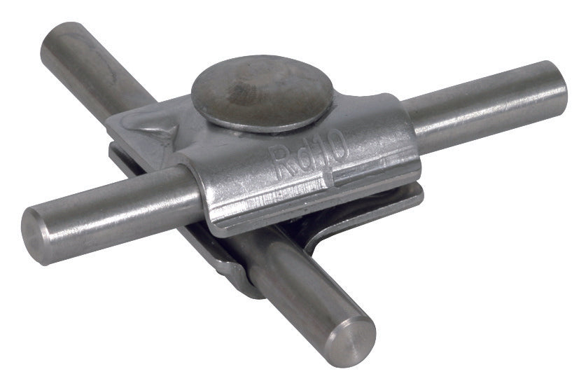 Dehn MV Clamp Stainless Steel For 10mm Round With Truss Head Screw - 391069