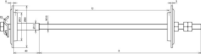 Dehn Earth Electrical Wall Bushing 500-700mm With M10 Thread - 478450
