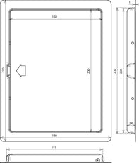 Dehn Inspection Door With Snap Lock 230X180mm St/Tzn - 476100