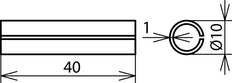Dehn Cupal Sleeve Al Outside Cu Inside For Rd 8mm L 40mm - 562050 [2 pieces]