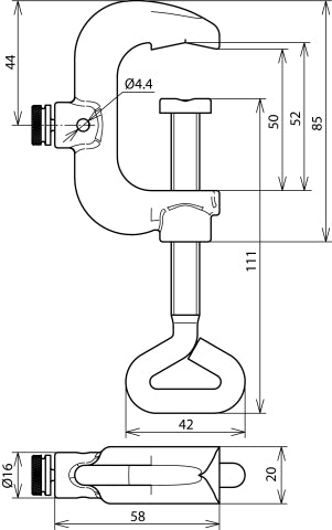 Dehn PK 4.45 ASSM5 TGTZN Test Clamp 4-45mm - 589000