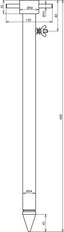 Dehn Ero Ssp Assm8 600 Sttzn Earthing Pipe With Drive-In Spike - 646000
