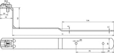 Dehn Cu Roof Conductor Holder For Rd 6-10mm With Brace L 260mm - 202017