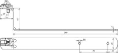 Dehn Roof Conductor Holder With Brace L 260mm StTZN - 202040
