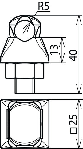 Dehn KS Connector Cu-RCB For Rd 6-10mm One-Piece - 301007