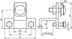 Dehn Terminal Connector For Steel Structures 18-35mm - 372140