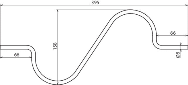 Dehn Al 8mm Round Expansion Piece DS 8 L395 - 374011