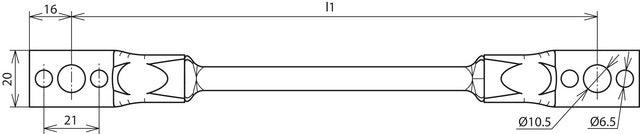 Dehn Bridging Cable Cu 16mm With 2 Cable Lugs 400mm Al Cu - 377410