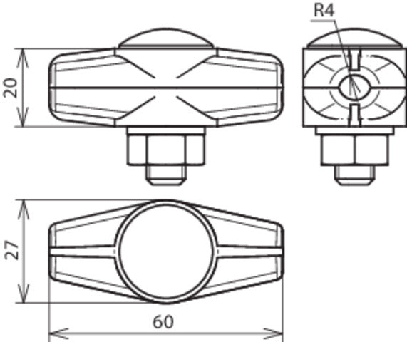 Dehn ES Connector ZDC With Truss Head Screw For 8MM RD - 309008