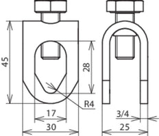 Dehn Stainless Steel Rod Clamp For Rd 8-10/Rd 16mm - 380029