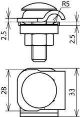 Dehn MMV Clamp CU For Rd 6-8mm With Truss Head Screw And Nut - 390257